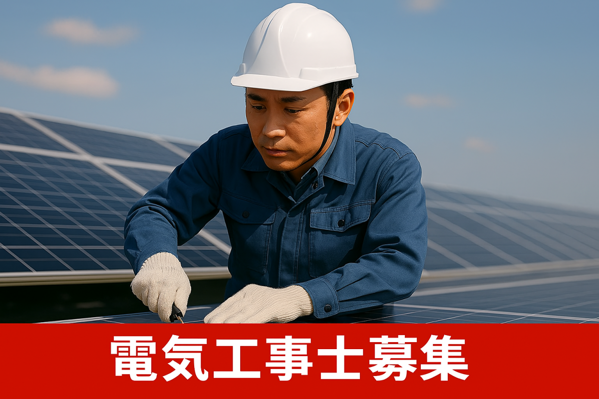 太陽光パネル設置工事と人材募集